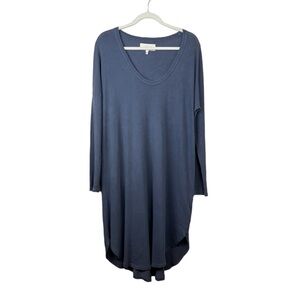 THE GREAT. Long Sleeve Knit T-shirt Dress